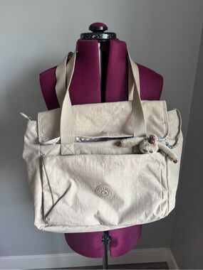 Kipling Liesbeth Beige Tote Bag